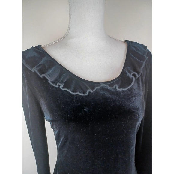 Long Black Velvet Dress - Picture 2 of 5